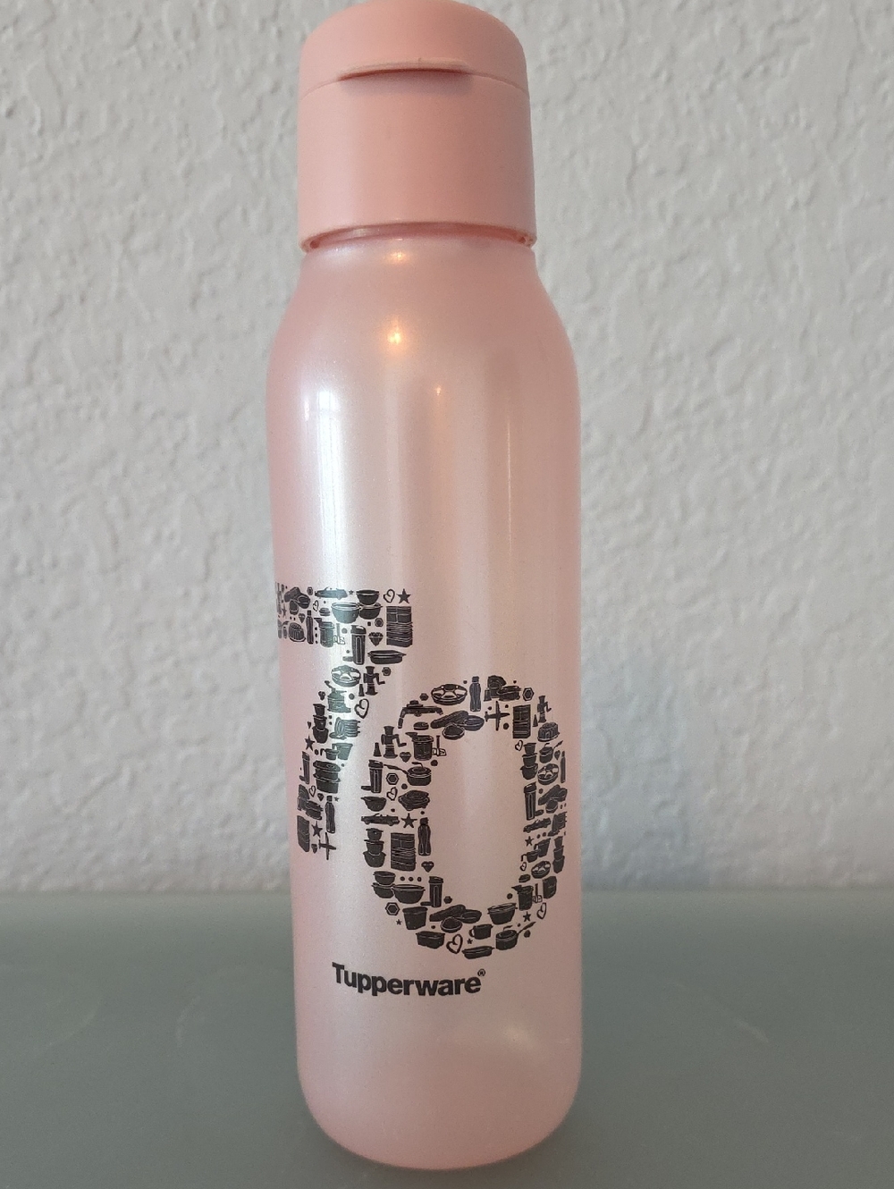 Tupperware Pale Pink Stainless-Style Water Bottle